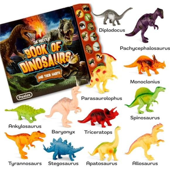 Dinosaur Toys for Kids 3-5 (12 Plastic Dinosaur Figures & Interactive Dinosaur) - Picture 2 of 6